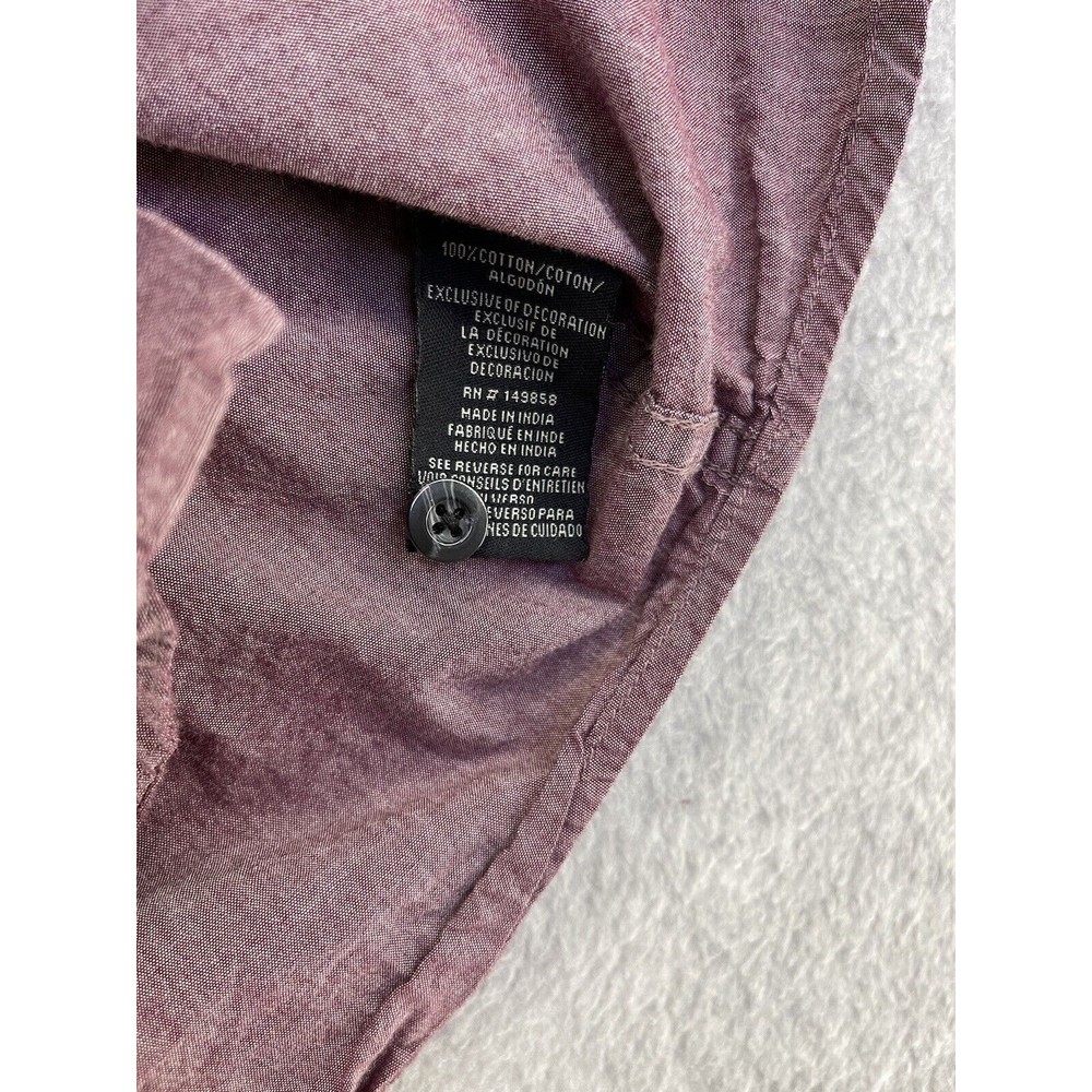 Voyager Mens Button Down Shirt Short Sleeve Size Large Magenta - Picture 5 of 9